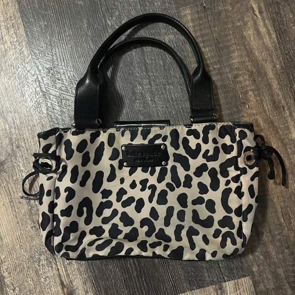 kate spade Handbags - kate spade Beige and Black Leopard Print Satchel